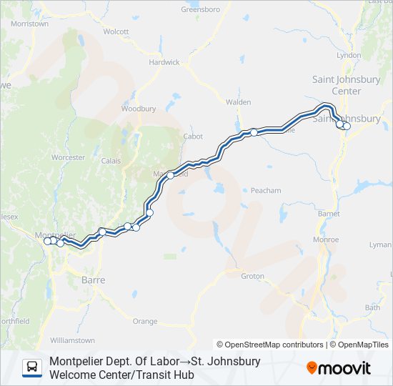 Mapa de US 2 COMMUTER de autobús