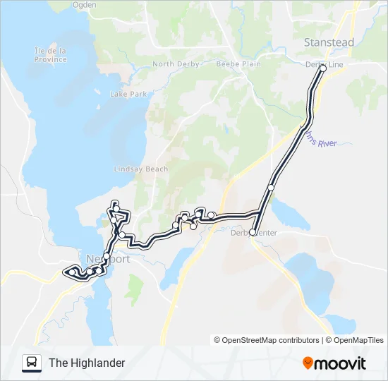 THE HIGHLANDER Bus Line Map