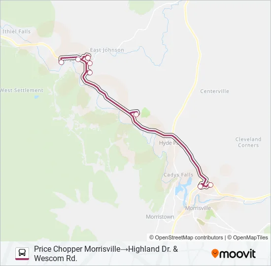 JOHNSON SHOPPER Bus Line Map
