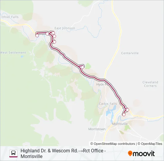 JOHNSON SHOPPER Bus Line Map