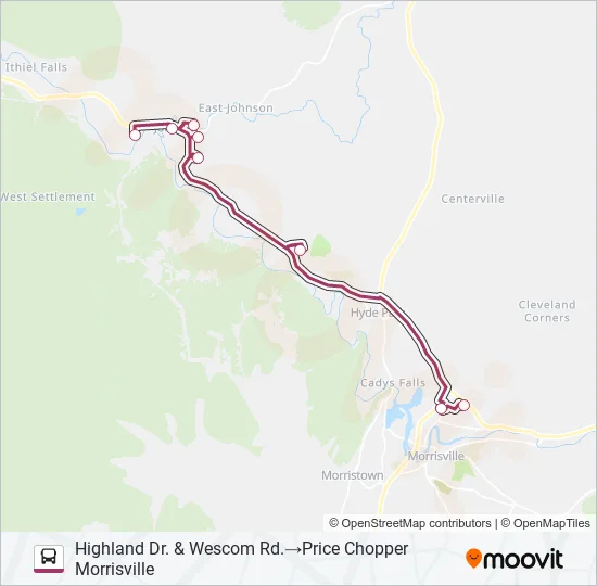 JOHNSON SHOPPER Bus Line Map