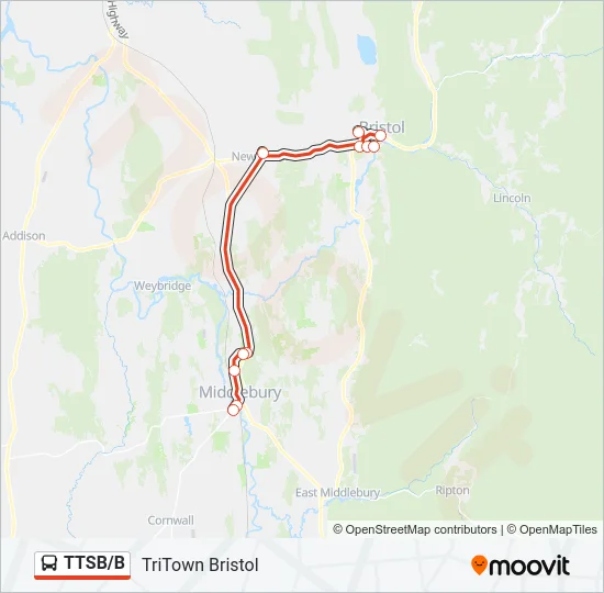 TTSB/B Bus Line Map
