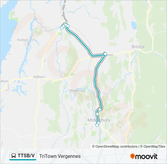 TTSB/V Bus Line Map