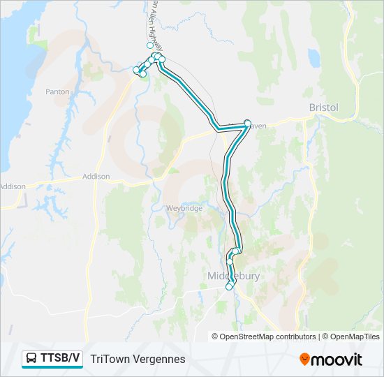 TTSB/V bus Line Map