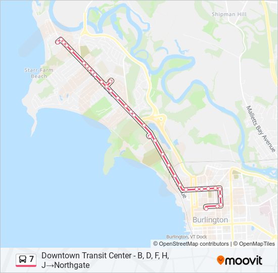 7 Bus Line Map