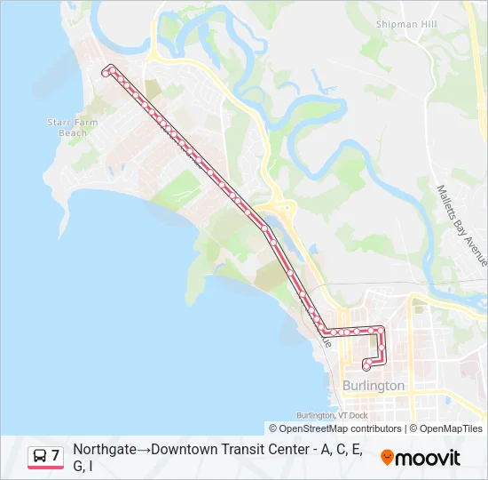 7 Bus Line Map