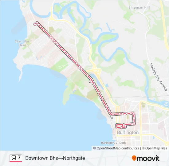 7 Bus Line Map