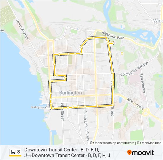 8 Bus Line Map