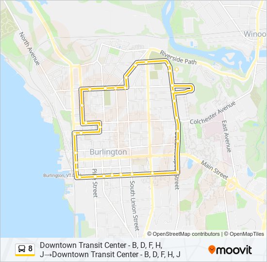 8 bus Line Map