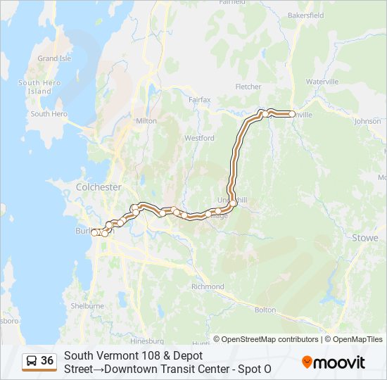 Mapa de 36 de autobús