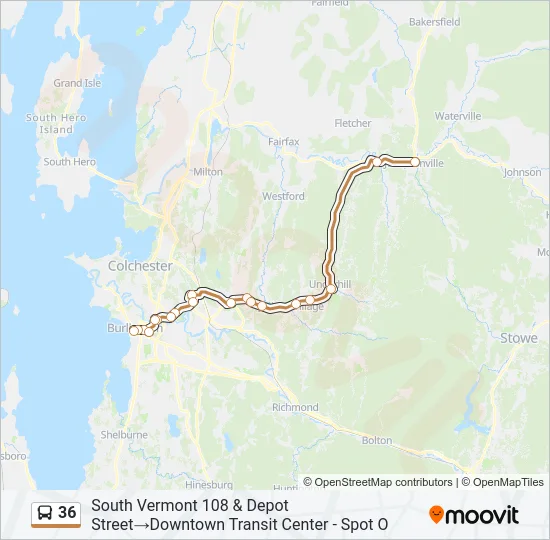 36 Bus Line Map