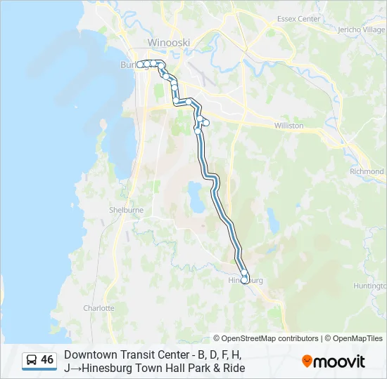 46 Bus Line Map