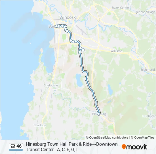 46 Bus Line Map