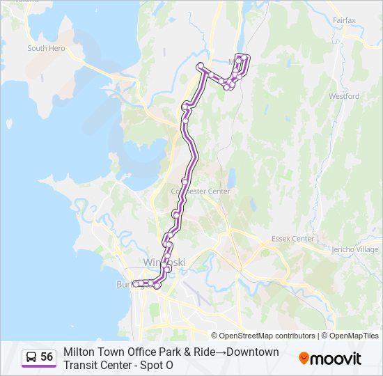 56 Bus Line Map