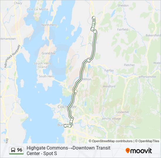 96 Bus Line Map