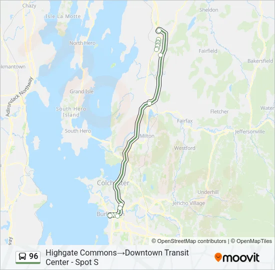 96 Bus Line Map