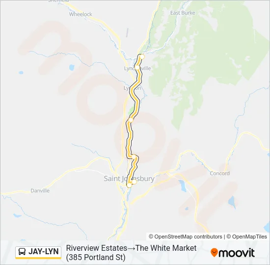 JAY-LYN Bus Line Map
