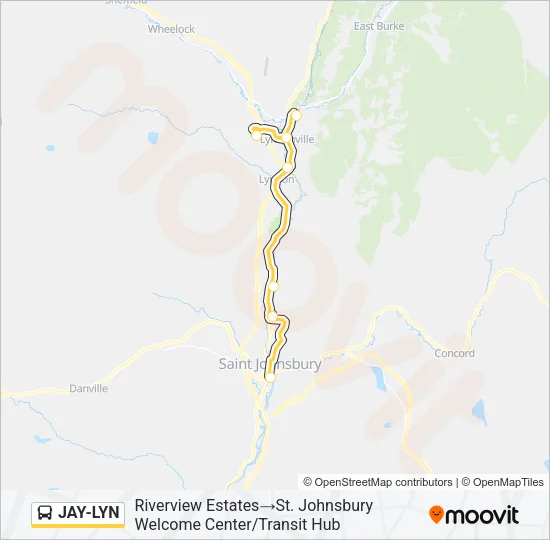 JAY-LYN Bus Line Map