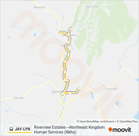 JAY-LYN Bus Line Map