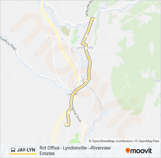 Mapa de JAY-LYN de autobús