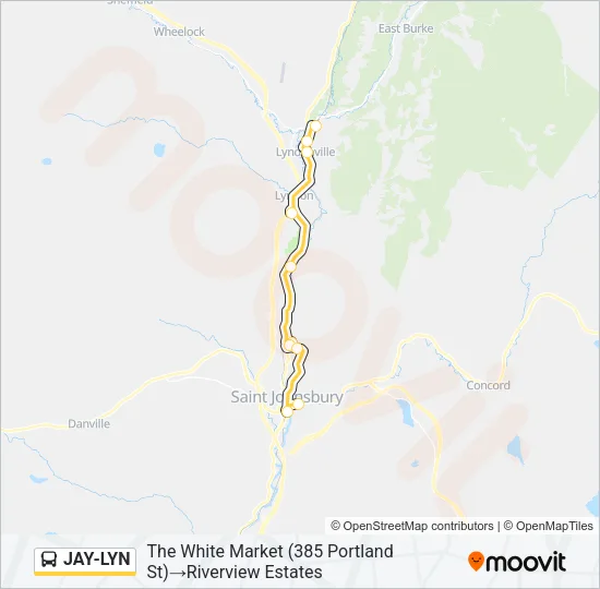 JAY-LYN Bus Line Map