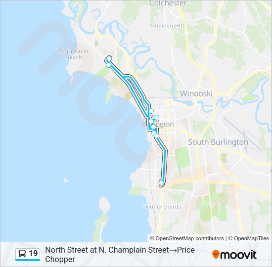 19 Bus Line Map