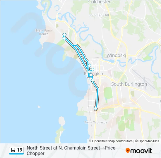 19 Bus Line Map
