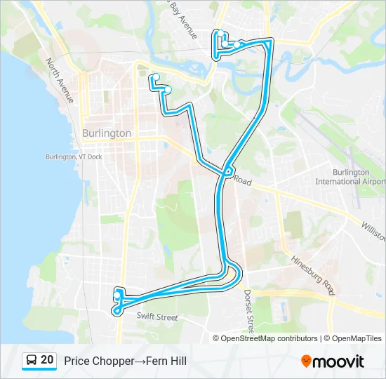 20 Bus Line Map