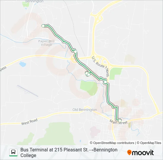 LIGHT GREEN LINE Bus Line Map
