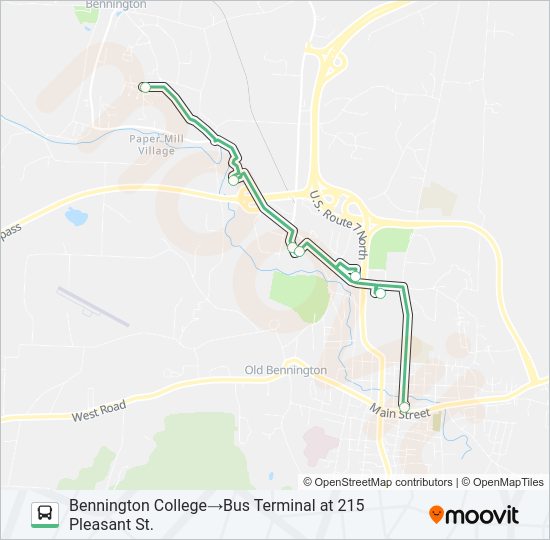 LIGHT GREEN LINE Bus Line Map
