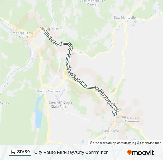 80/89 Bus Line Map