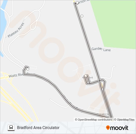 BRADFORD AREA CIRCULATOR bus Line Map