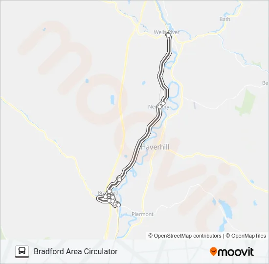 BRADFORD AREA CIRCULATOR Bus Line Map