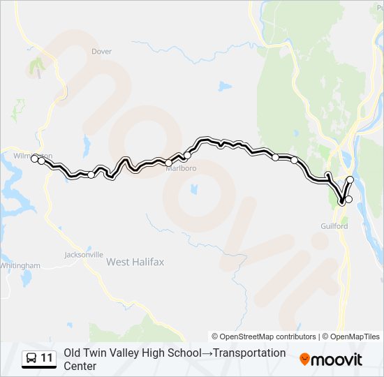 11 bus Line Map