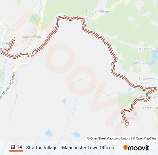 14 Bus Line Map