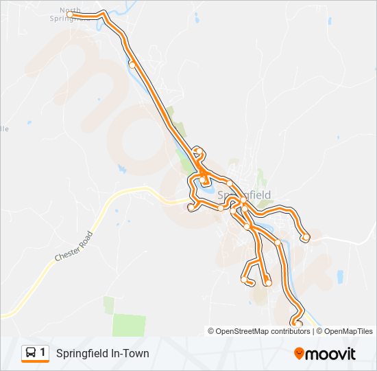 1 bus Line Map