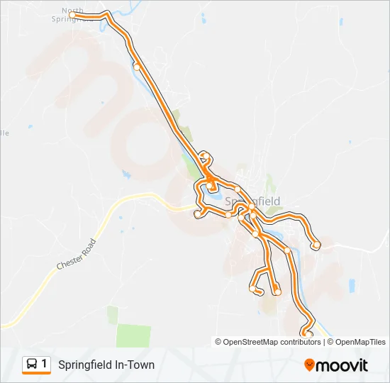 1 Bus Line Map