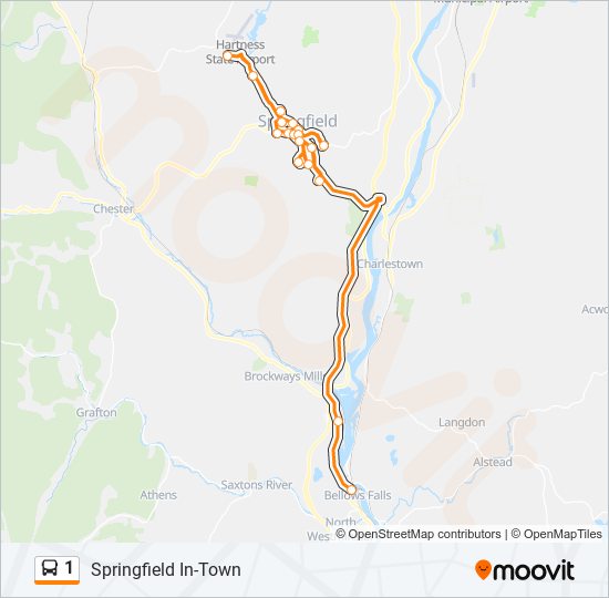 1 bus Line Map