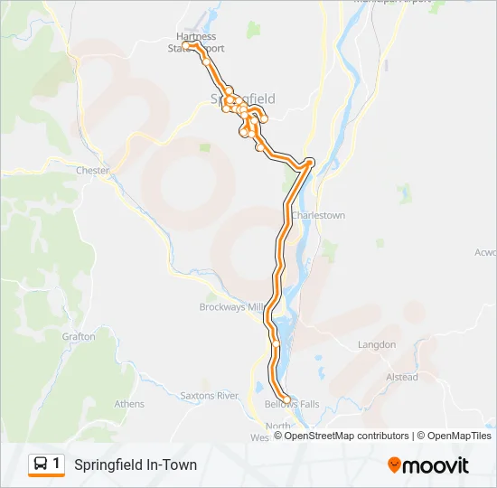1 Bus Line Map