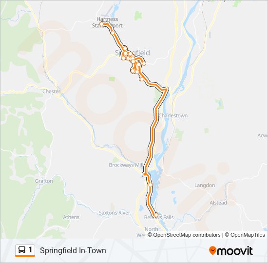 Mapa de 1 de autobús