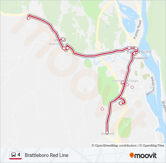 4 Bus Line Map