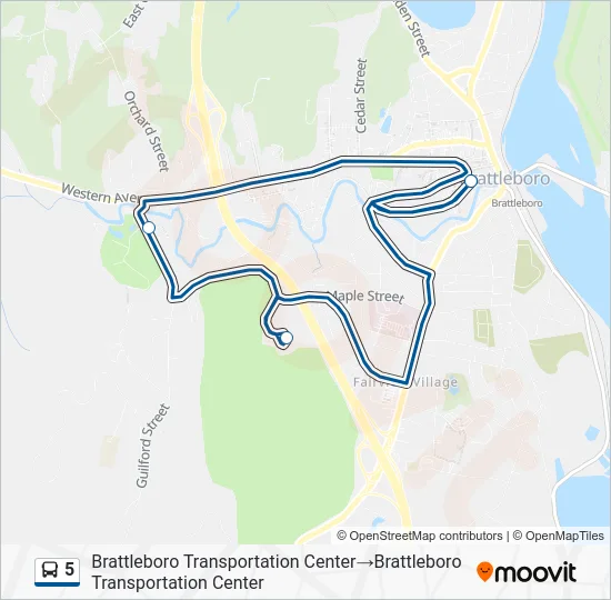 5 Bus Line Map