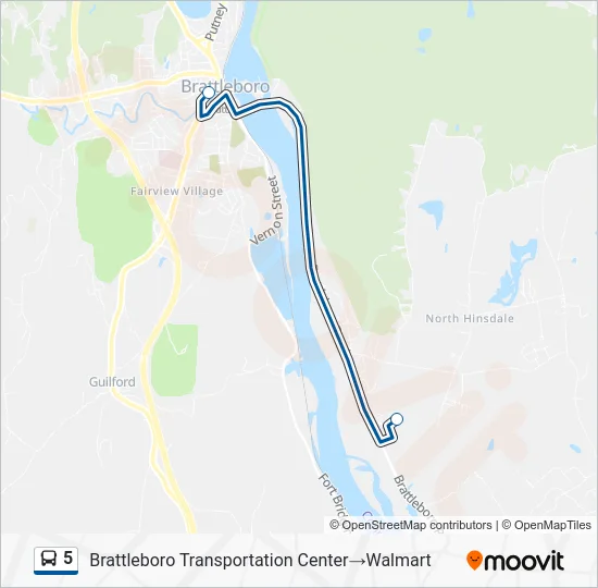 5 Bus Line Map