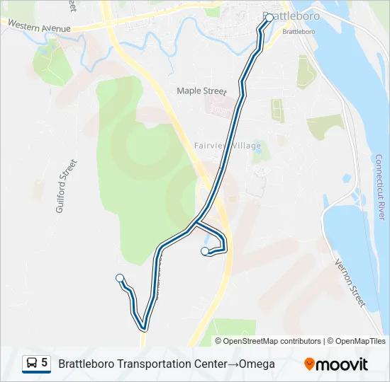 5 Bus Line Map