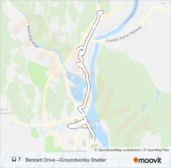 7 Bus Line Map