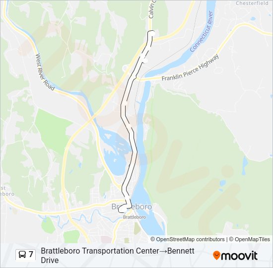7 Bus Line Map
