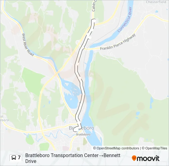 7 Bus Line Map