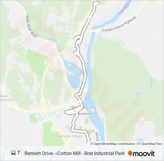 7 Bus Line Map