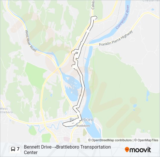 7 Bus Line Map