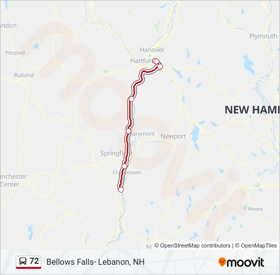 72 Bus Line Map